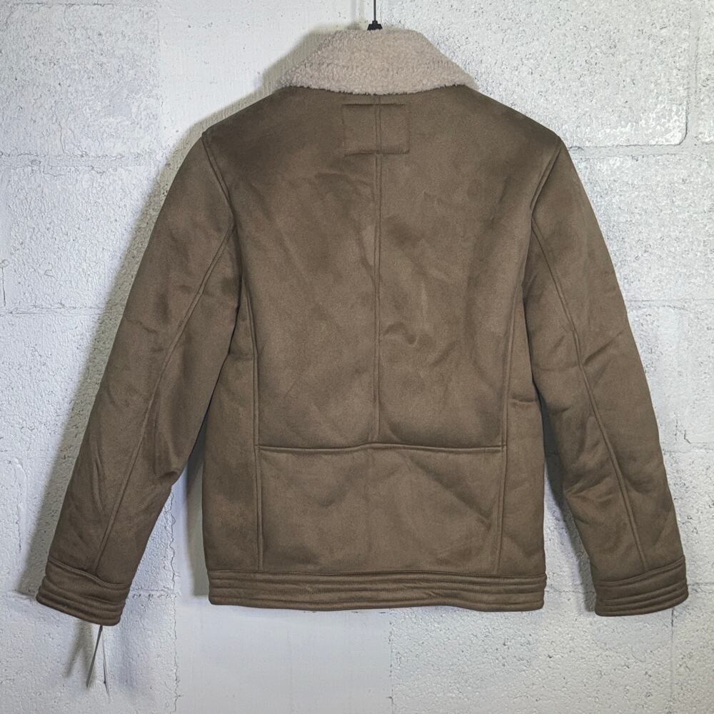 Club Room Men's Faux Suede shearling lined Jacket,, Tan L $250 - Picture 3 of 9